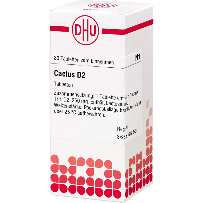Cactus D2 DHU Tabletten, 80 pc Tablettes