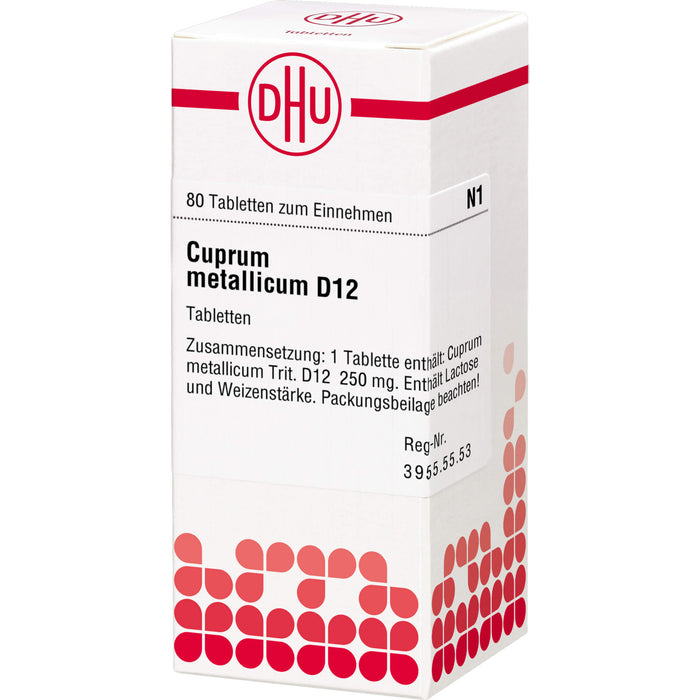 Cuprum metallicum D12 DHU Tabletten, 80 pc Tablettes