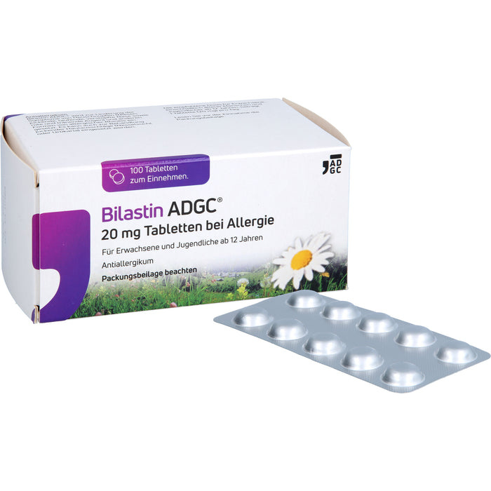 Bilastin ADGC 20 mg Tabletten bei Allergie, 100 pc Tablettes
