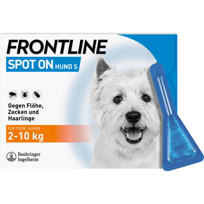 FRONTLINE Spot On Hund S (2-10 kg) gegen Zecken und Flöhe, 5 pcs. Ampoules