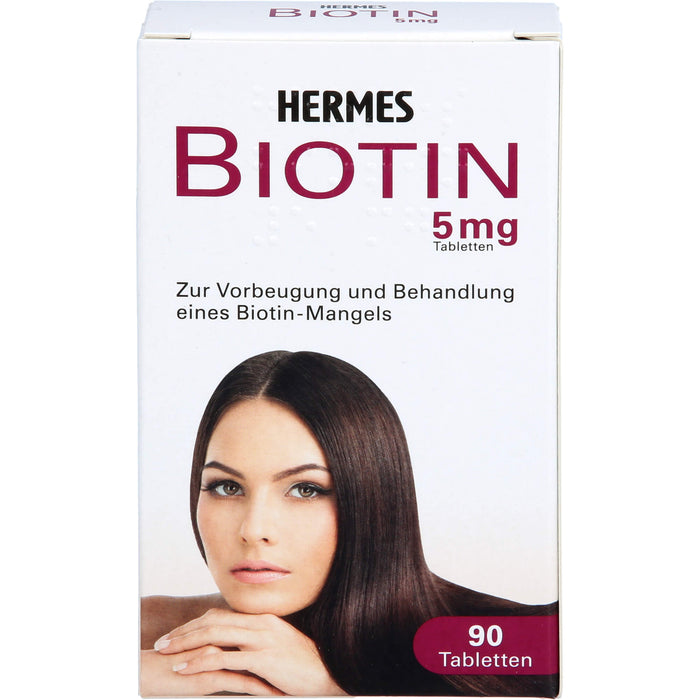 HERMES Biotin 5 mg Tabletten Vorbeugung und Behandlung eines Biotin-Mangels, 90 St. Tabletten