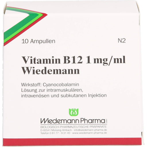 Vitamin B12 Wiedemann 1 mg/ml Injektionslösung, 10 St. Ampullen