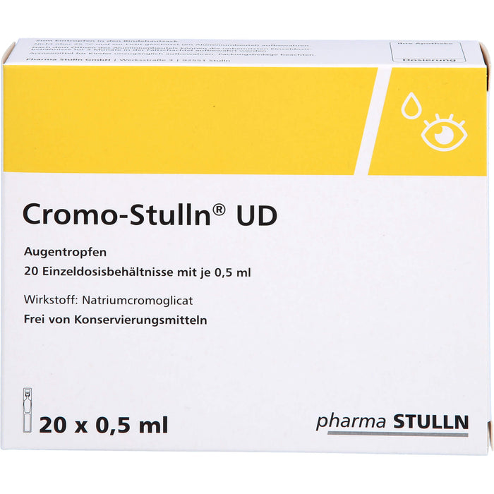 Cromo-Stulln UD Augentropfen bei allergisch bedingter, akuter und chronischer Bindehautentzündung, 20 St. Lösung