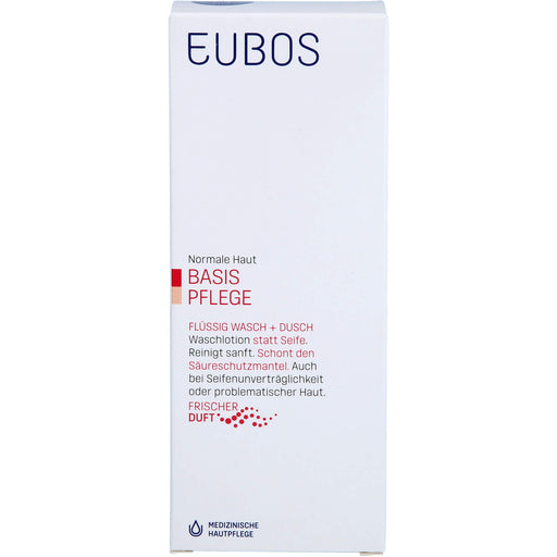 EUBOS flüssige Waschlotion für normale Haut rot mit frischem Duft, 200 ml Lösung