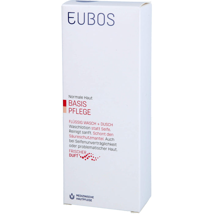 EUBOS flüssige Waschlotion für normale Haut rot mit frischem Duft, 200 ml Solution