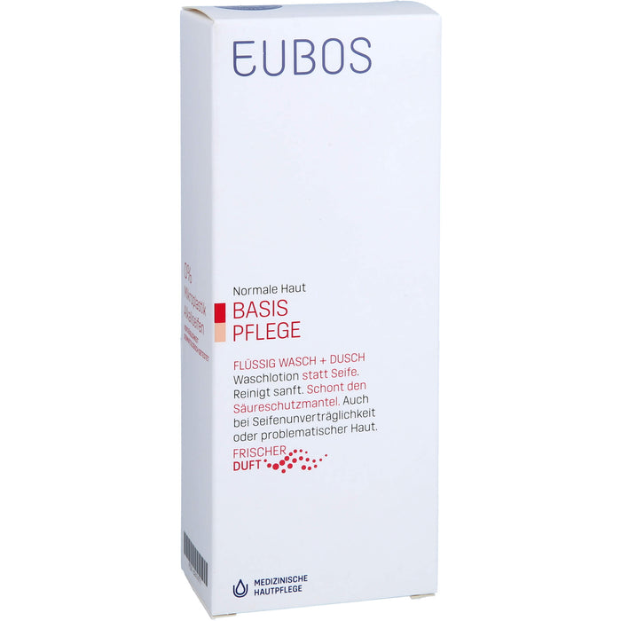 EUBOS flüssige Waschlotion für normale Haut rot mit frischem Duft, 200 ml Solution