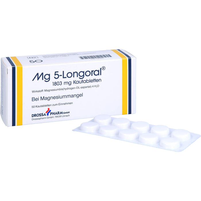 Mg 5-Longoral 1803 mg Kautabletten bei Magnesiummangel, 50 pcs. Tablets