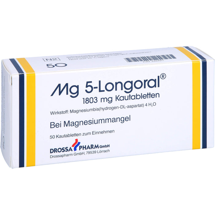 Mg 5-Longoral 1803 mg Kautabletten bei Magnesiummangel, 50 pcs. Tablets