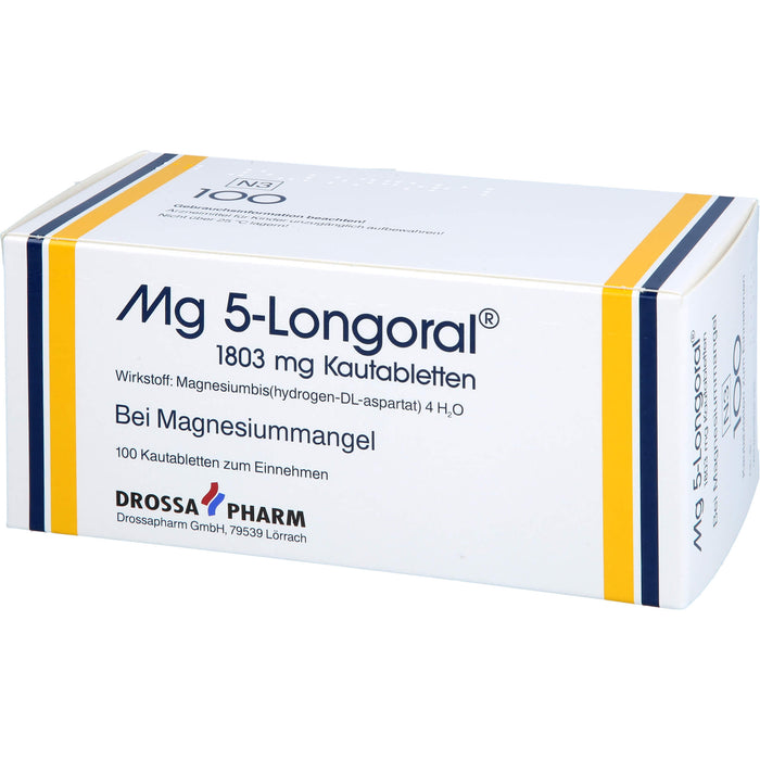 Mg 5-Longoral 1803 mg Kautabletten bei Magnesiummangel, 100 pc Tablettes