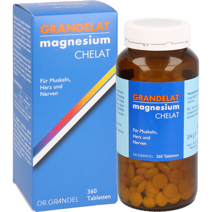 Dr. Grandel Grandelat Magnesium Chelat Tabletten für Muskeln, Herz und Nerven, 360 pcs. Tablets