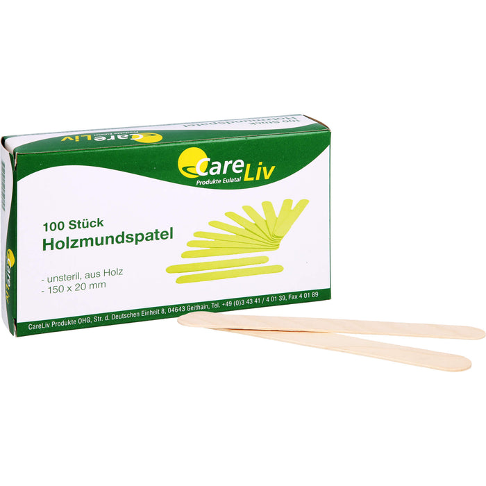 Holzmundspatel 15cm, 100 pc Spatule en bois