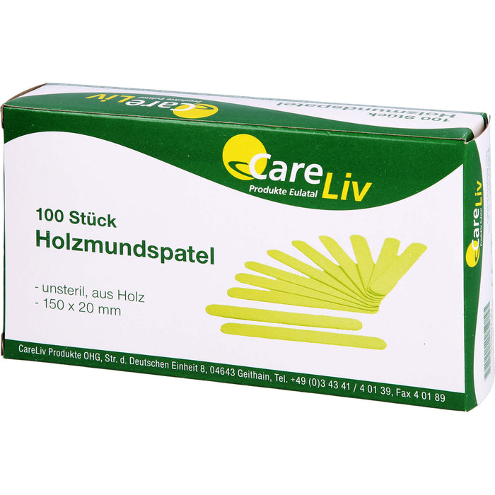 Holzmundspatel 15cm, 100 pc Spatule en bois