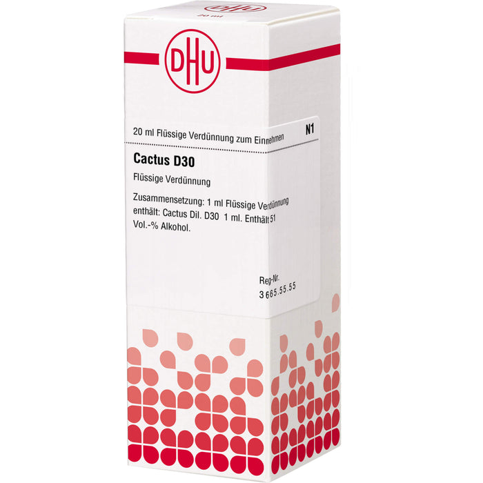 DHU Cactus D30 Dilution, 20 ml Solution