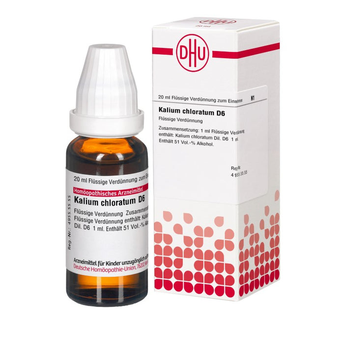 Kalium chloratum D6 DHU Dilution, 20 ml Lösung