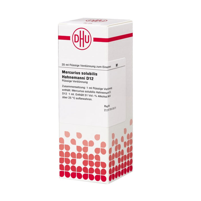DHU Mercurius solubilis Hahnemanni D12 Dilution, 20 ml Solution