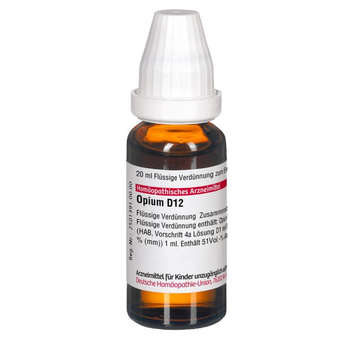 DHU Opium D12 Dilution, 20 ml Solution