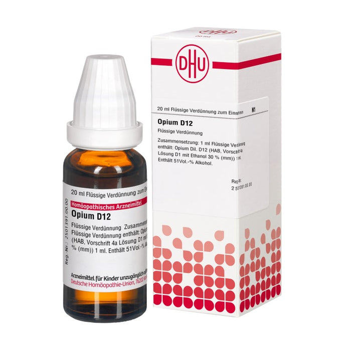 DHU Opium D12 Dilution, 20 ml Solution