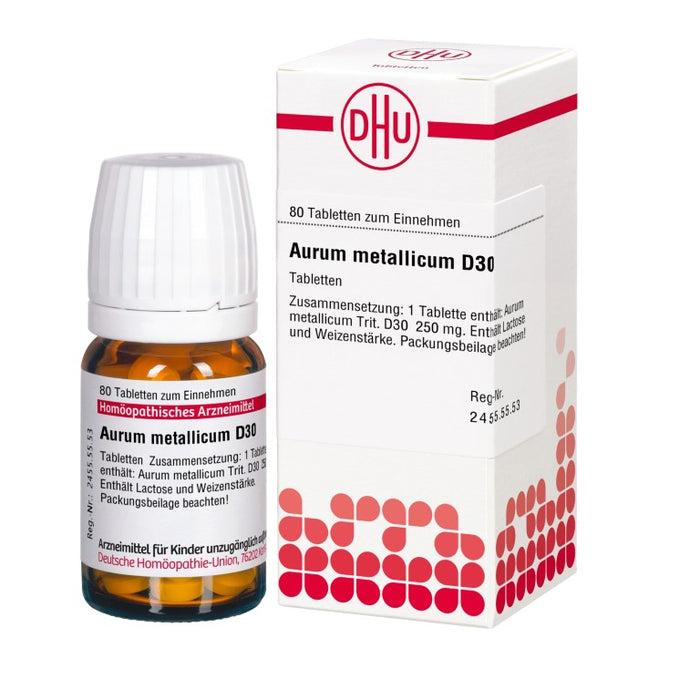 Aurum metallicum D30 DHU Tabletten, 80 pcs. Tablets