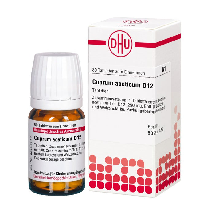 Cuprum aceticum D12 DHU Tabletten, 80 pc Tablettes