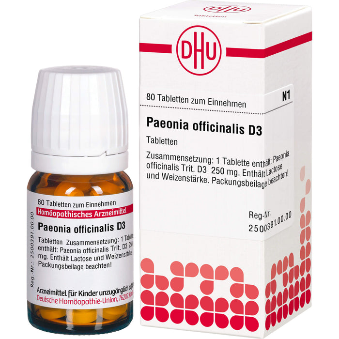 Paeonia officinalis D3 DHU Tabletten, 80 pc Tablettes