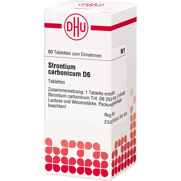 Strontium carbonicum D6 DHU Tabletten, 80 pc Tablettes
