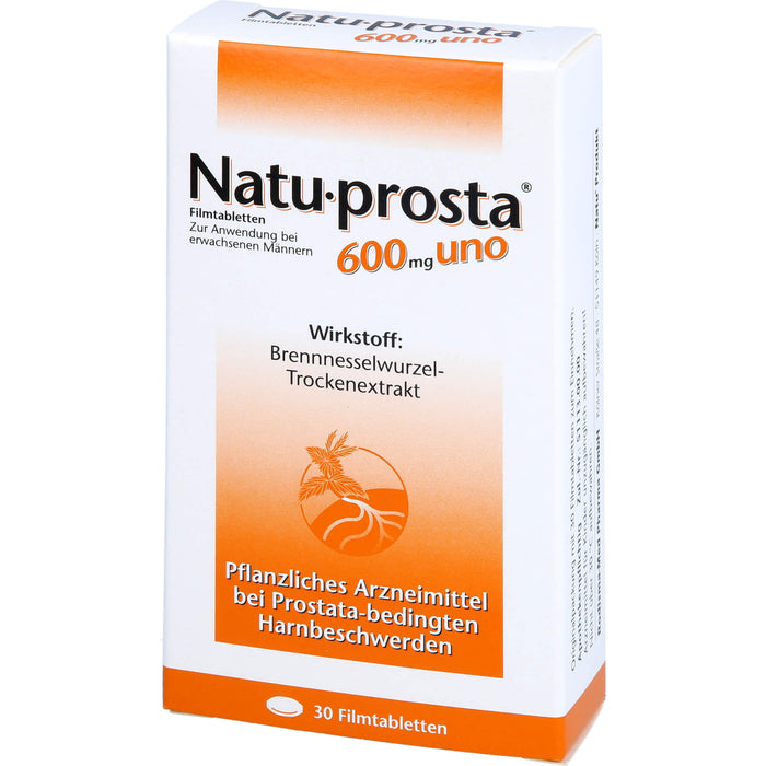 Natu-prosta 600 mg uno Filmtabletten bei Prostata-Erkrankungen, 30 pc Tablettes
