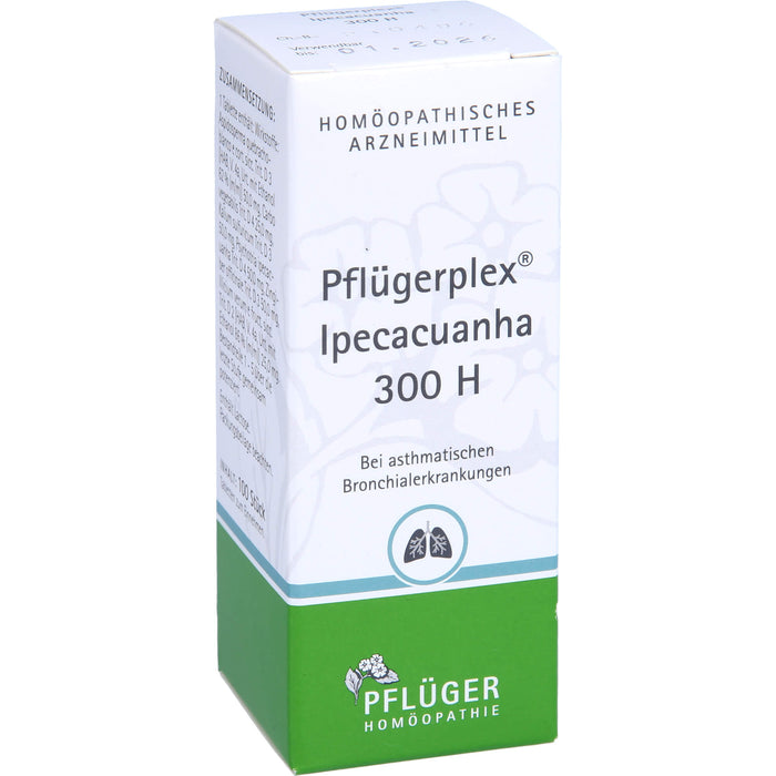 Pflügerplex Ipecacuanha 300 H Tabletten bei asthmatischen Bronchialerkrankungen, 100 pc Tablettes