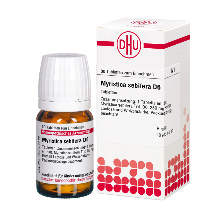 Myristica sebifera D6 DHU Tabletten, 80 pc Tablettes