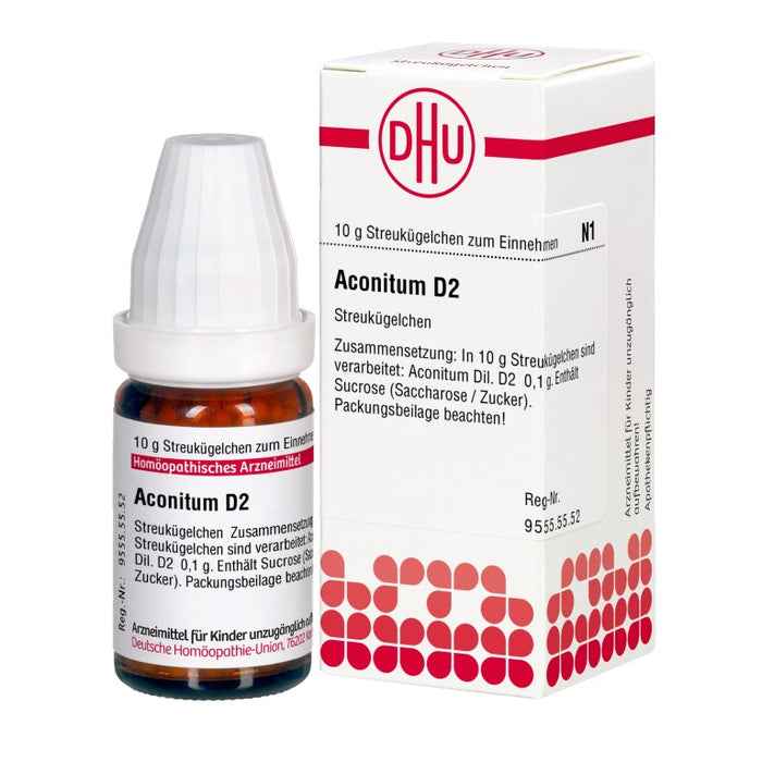 Aconitum D2 DHU Globuli, 10 g Globules