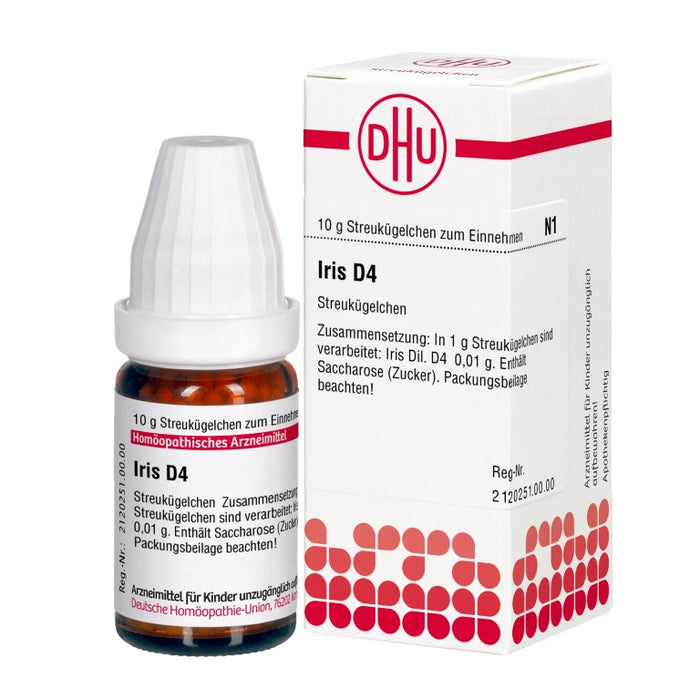 Iris D4 DHU Globuli, 10 g Globules