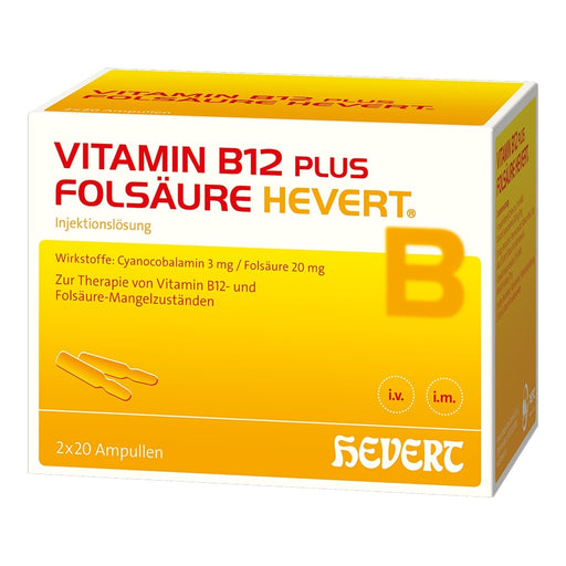 Vitamin B12 plus Folsäure Hevert, 40 St. Ampullen