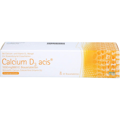 Acis Calcium D3 1000 mg/880 I.E. Brausetabletten mit Orangengeschmack, 20 St. Tabletten