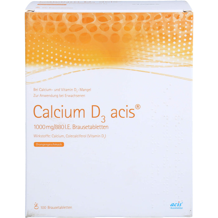 Calcium D3 acis® 1000 mg/880 I.E., Brausetabletten, 100 St BTA