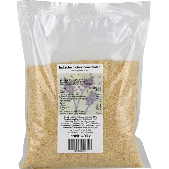 Kademann Pharma Indische Flohsamenschalen lose, 400 g Pulver