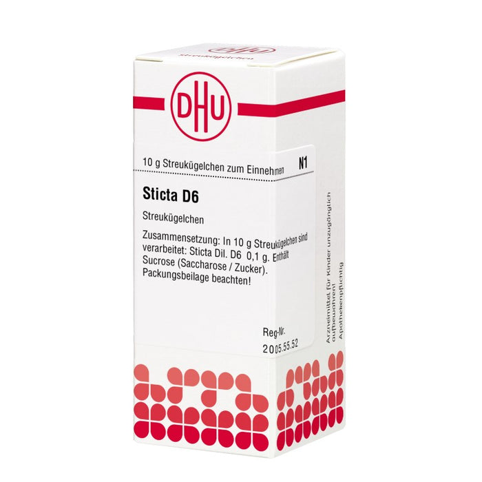 Sticta D6 DHU Globuli, 10 g Globules