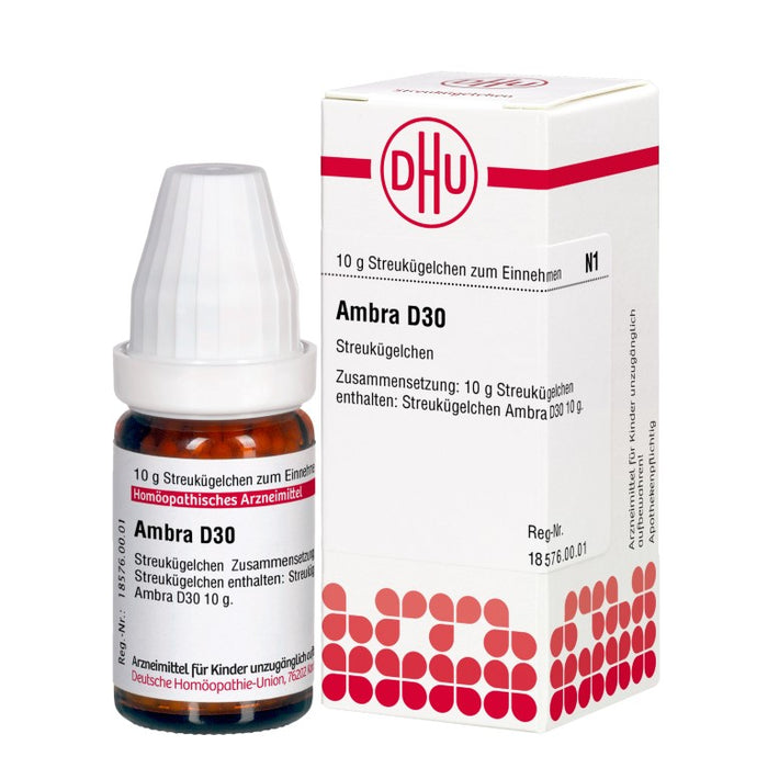 DHU Ambra D30 Streukügelchen, 10 g Globules