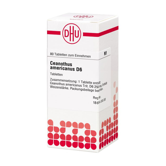 Ceanothus americanus D6 DHU Tabletten, 80 pcs. Tablets