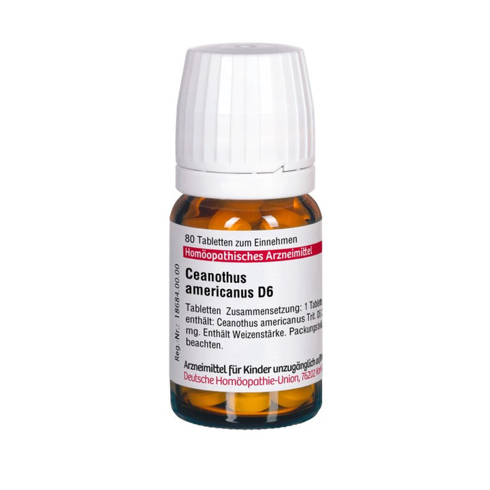 Ceanothus americanus D6 DHU Tabletten, 80 pcs. Tablets