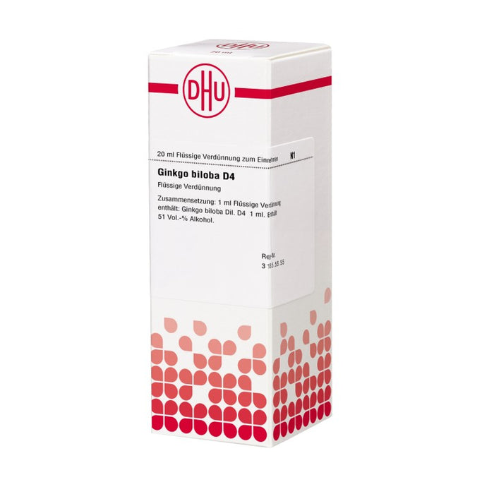 Ginkgo biloba D4 DHU Dilution, 20 ml Solution