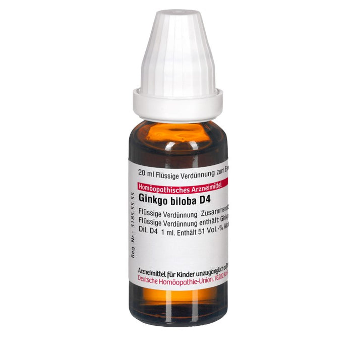 Ginkgo biloba D4 DHU Dilution, 20 ml Solution