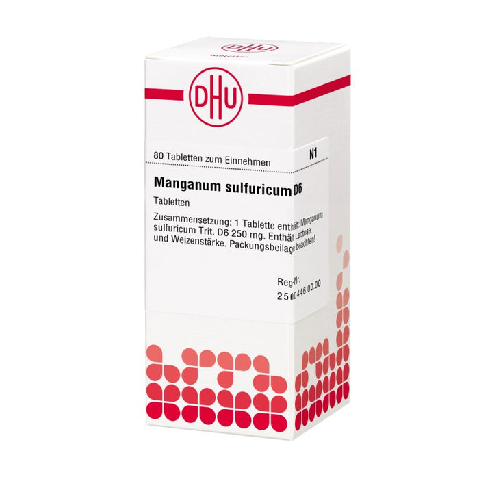 Manganum sulfuricum D6 DHU Tabletten, 80 pcs. Tablets