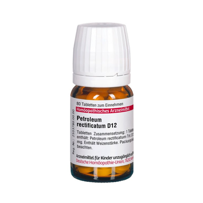 Petroleum rectificatum D12 DHU Tabletten, 80 pc Tablettes