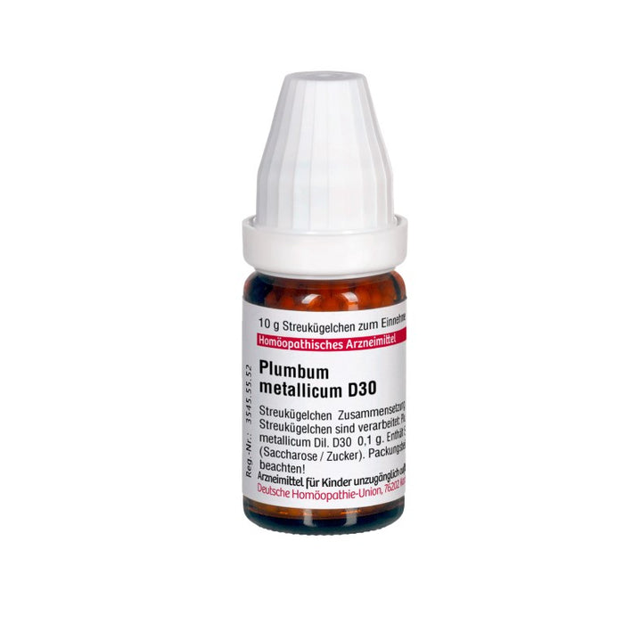 Plumbum metallicum D30 DHU Globuli, 10 g Globules