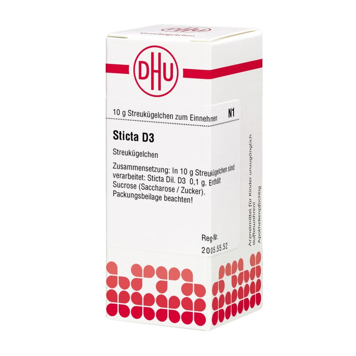 Sticta D3 DHU Globuli, 10 g Globules