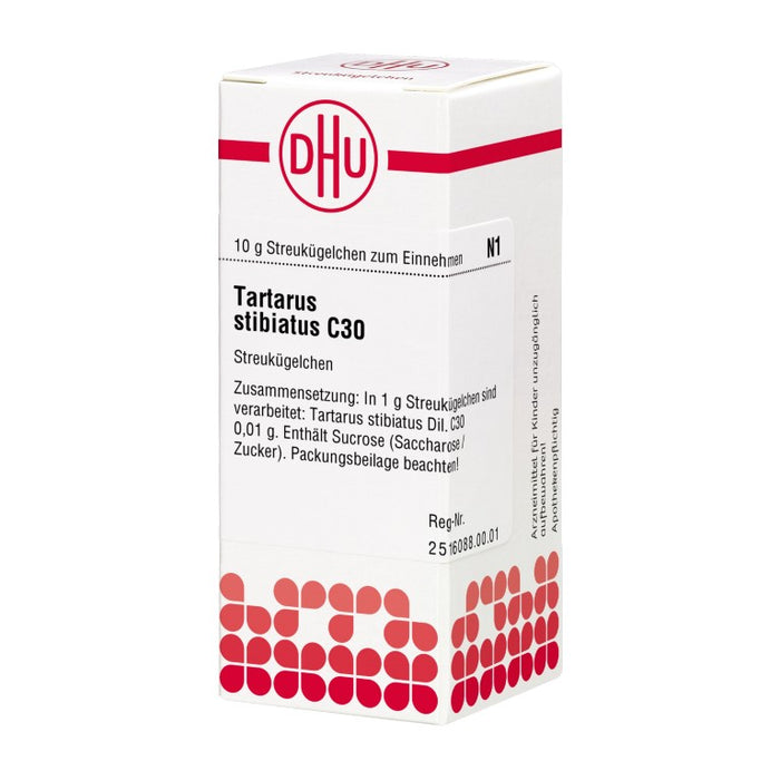 Tartarus stibiatus C30 DHU Globuli, 10 g Globules