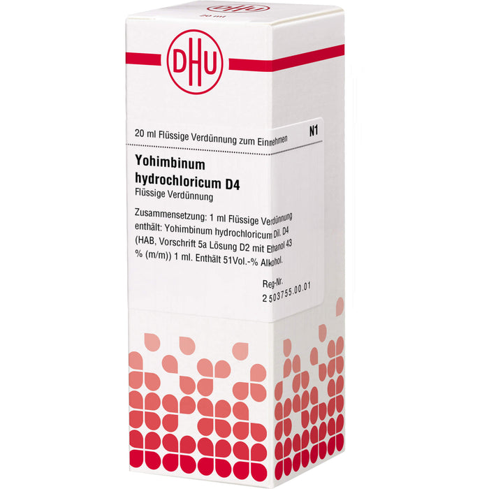 Yohimbinum hydrochloricum D4 DHU Dilution, 20 ml Solution