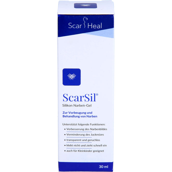 ScarSil Silikon Narben-Gel zur Vorbeugung und Behandlung von Narben, 30 ml Gel