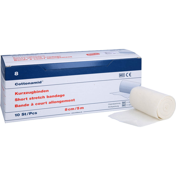 Cottonamid Kurzzug-Binde 8 cm x 5 m, 10 pc Bandage