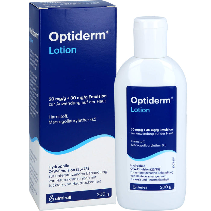 Optiderm Lotion bei Hauterkrankungen mit Juckreiz und Hauttrockenheit, 200 g Solution