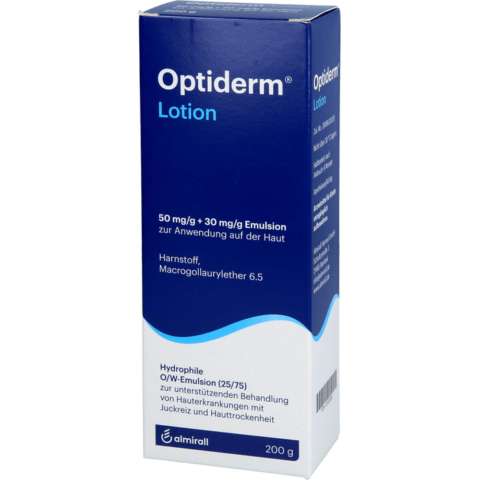 Optiderm Lotion bei Hauterkrankungen mit Juckreiz und Hauttrockenheit, 200 g Solution